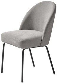 Jedálenská stolička Unique Furniture CRESTON sivá zamat 34680001