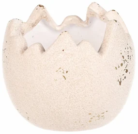 Keramický obal na kvety Škrupina na stojato, 13 x 13 x 11 cm