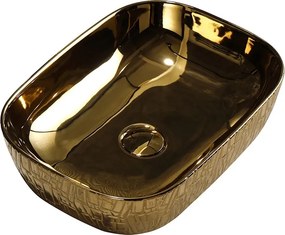 BPS-koupelny Keramické umývadlo na dosku HYD-MO-GL-455 45,5x32,5 cm, zlaté