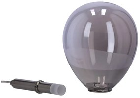 Sivé LED závesné svietidlo so skleneným tienidlom Lukka – Candellux Lighting