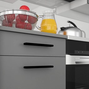 Kuchynský nábytok 320 cm sivá antracit grafit s pracovnou doskou  TOR PRIMO320/4/WT/SR/0/B1