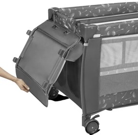 Lionelo - Cestovná postieľka SVEN PLUS šedá