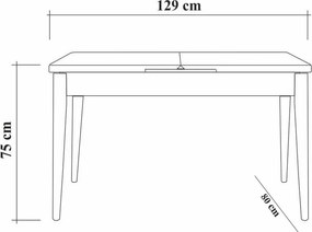 Jedálenský set Vina Atlantic Pine and Green I, 5 ks