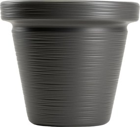 PLASTOVÝ KVETINÁČ SRTIA RIFLO 39X34 CM ANTRACITOVÁ