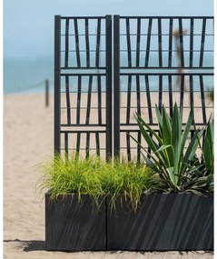 STEFANPLAST Kvetináč ETHICA s trelážou/mriežkou 80cm, tmavo šedý