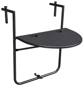 Balkónový stolík čierny