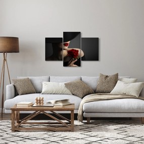 Obraz - Žena s ružou (90x60 cm)