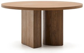 Okrúhly jedálenský stôl s doskou v dekore orechového dreva ø 150 cm Nealy – Kave Home
