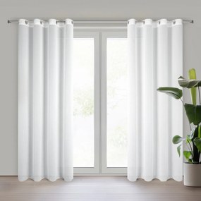 ZÁCLONA NA KRÚŽKOCH TIRSA 140X250 CM BIELA