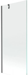 Mexen Next, 1-krídlová vaňová zástena 80 x 150 cm, 6mm číre sklo, brúsená grafitová, 895-080-000-00-00-66