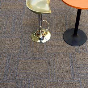 Tapibel, Kobercový štvorec Coral Lines 60309-50 hnedo-šedý 50 x 50 cm, chodba / predsieň