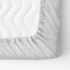 Goldea mikroplyšová elastická plachta deluxe – svetlo sivá 180 x 200 cm