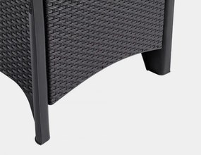 Komplet záhradného nábytku čiernej farby