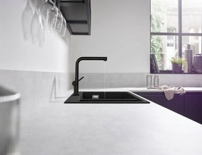 Hansgrohe M54, drezová batéria Talis s výsuvnou koncovkou, čierna matná, 72808670