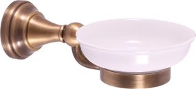 Slezák - RAV Mydelnička keramická MORAVA RETRO - MKA0300SM, Stará mosadz (Bronz)