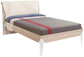 Študentská posteľ 120x200cm s vankúšom Veronica - dub svetlý/biela