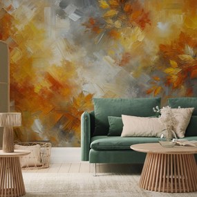 Fototapeta - Jeseňová oranžová abstrakcia (147x102 cm)
