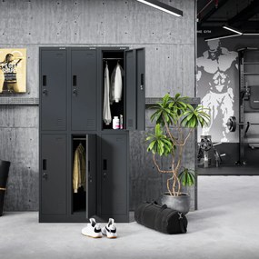 Šatníková skriňa pre zamestnancov antracitová IGOR 1 Plus 316,5 x 1850 x 450 mm