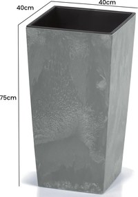 Květináč s vkladem Concreto 91 L šedý beton