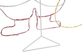 Vianočná stojaca lampa Santa Claus 117 cm vrátane LED s časovačom IP44 - Pax