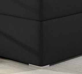Posteľ Boxspring Boleria 200x180, čierna (látka - bb 02)