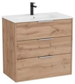 Kúpeľňová skrinka s umývadlom Roca Optica 80x75,7x45,5 cm dub OPT803ZO, 1 ks