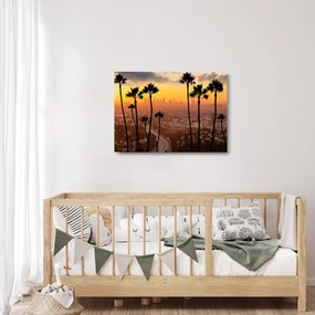 Sklenený obraz - Panorama Los Angeles (70x50 cm)