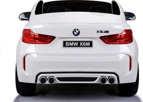 LEAN CARS Elektrické autíčko BMW X6M pre deti LED MP3 ovládač biele