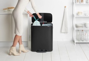 Brabantia BO pedálový kôš 2x30L čierna