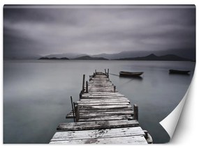 Fototapeta, Starý most přes jezero - 254x184 cm