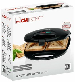 Clatronic ST 3477 sendvičovač, čierna