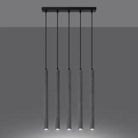 Sollux SL.1274 - Luster na lanku PASTELO 5xG9/8W/230V betón