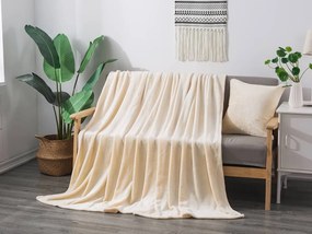 XPOSE® Mikroplyšová deka Exclusive - vanilková 200x230 cm