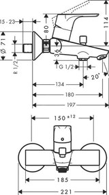 Hansgrohe Focus E2, vaňová batéria, chrómová, HAN-31940000