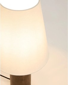 Biela/v tmavoprírodnej farbe stolová lampa s textilným tienidlom (výška 49,5 cm) Marga – Kave Home