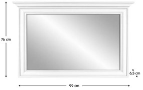 Zrkadlo KENTAK LUS90, alpská biela