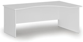 Ergonomický kancelársky písací stôl PRIMO WHITE, 180x120 cm, pravý, biela
