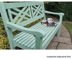 Tempo Kondela Drevená záhradná lavička, neo mint, 124 cm, FABLA