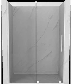 Mexen Velar posúvacie sprchové dvere 160 cm, Priehľadné, Biele - 871-160-000-01-20