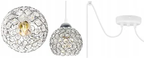 Závesné svietidlo Crystal Spider, 2x strieborné krištáľové tienidlo, (chrómové uchytenie), w