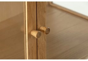 Vitrína v dekore duba v prírodnej farbe 180x80x40 cm Ceci – MOME
