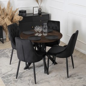 Stôl ERION 90 cm Orech / Čierny