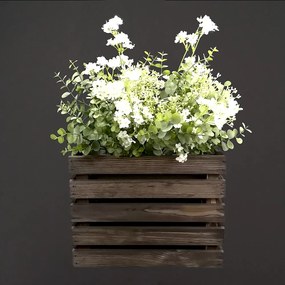 AMADEA Drevený obal na kvetináč tmavý, 27x27x20 cm Český výrobok