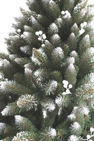 Vianočný stromček Smrek so šiškou a bielou jarabinou 180 cm