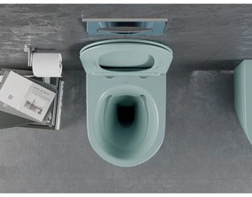 Mexen Lena, závesná toaletná misa 480x360x355 mm s pomaly padajúcim sedátkom, svetlá zelená matná, 30224048