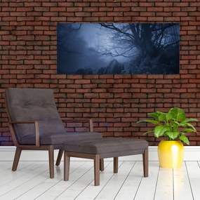Obraz temného lesa (120x50 cm)