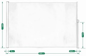 Bočná terasová markíza 200×300 cm – antracitová