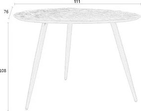 Okrúhly jedálenský stôl z teakového dreva 76x111 cm Webster – White Label