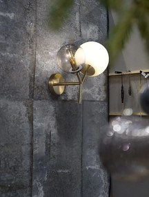 Toolight - nástenná sklenená lampa E27 60W APP1012-2W, zlatá, OSW-09481