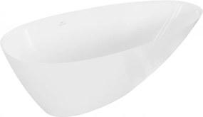 Mexen Milano voľne stojaca vaňa 150x82 cm, biela lesk, konglomerát
